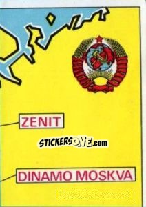Figurina Map of USSR - Badges football clubs - Panini