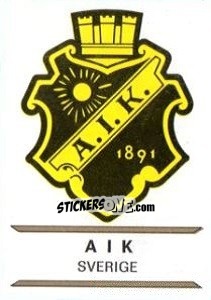 Cromo AIK - Badges football clubs - Panini