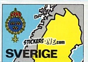 Figurina Map of Sweden - Badges football clubs - Panini