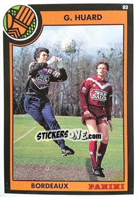 Sticker Gaetan Huard - U.N.F.P. Football Cards 1992-1993 n. 2 - Panini