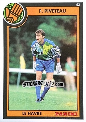 Cromo Fabien Piveteau - U.N.F.P. Football Cards 1992-1993 - Panini