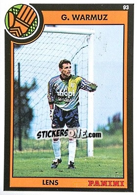 Cromo Guillaume Warmuz - U.N.F.P. Football Cards 1992-1993 - Panini