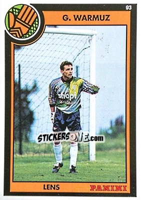 Sticker Guillaume Warmuz - U.N.F.P. Football Cards 1992-1993 n. 5 - Panini