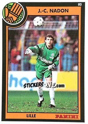 Cromo Jean-Claude Nadon - U.N.F.P. Football Cards 1992-1993 n. 6 - Panini