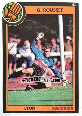 Sticker Giles Rousset - U.N.F.P. Football Cards 1992-1993 n. 7 - Panini