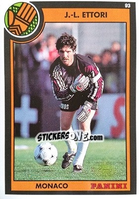 Figurina Jean-Luc Etton - U.N.F.P. Football Cards 1992-1993 - Panini