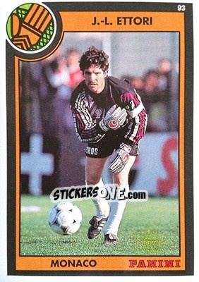 Sticker Jean-Luc Etton - U.N.F.P. Football Cards 1992-1993 n. 10 - Panini
