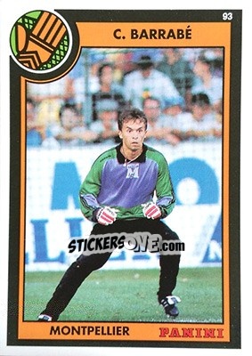 Sticker Claude Barrabe - U.N.F.P. Football Cards 1992-1993 - Panini