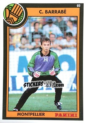 Sticker Claude Barrabe - U.N.F.P. Football Cards 1992-1993 n. 11 - Panini