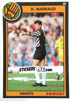 Sticker David Marraud - U.N.F.P. Football Cards 1992-1993 - Panini