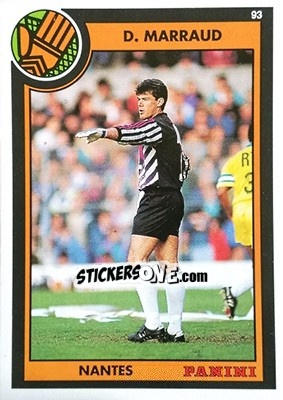 Sticker David Marraud - U.N.F.P. Football Cards 1992-1993 n. 12 - Panini