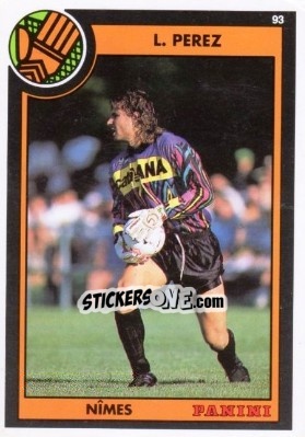 Sticker Lionel Perez - U.N.F.P. Football Cards 1992-1993 - Panini