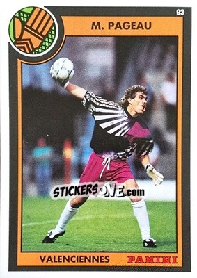 Sticker Michel Pageau - U.N.F.P. Football Cards 1992-1993 n. 18 - Panini