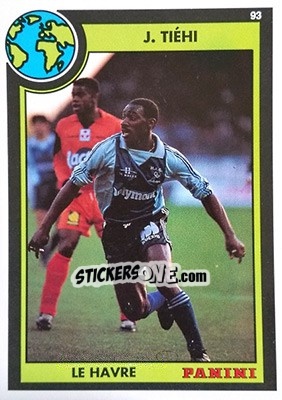 Sticker Joel Tiehi - U.N.F.P. Football Cards 1992-1993 n. 22 - Panini