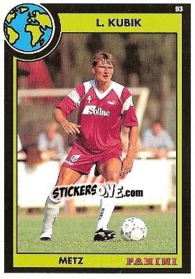 Sticker Lubos Kubik - U.N.F.P. Football Cards 1992-1993 n. 26 - Panini