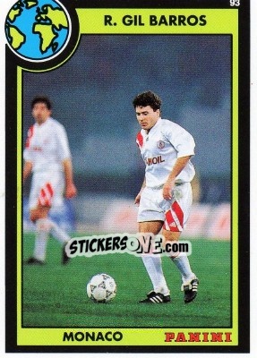 Sticker Gil Rui Barros - U.N.F.P. Football Cards 1992-1993 n. 27 - Panini