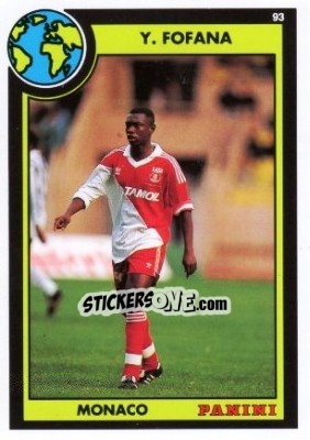 Figurina Youssouf Fotana - U.N.F.P. Football Cards 1992-1993 - Panini