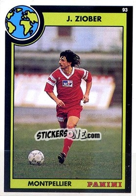 Sticker Jacek Ziober - U.N.F.P. Football Cards 1992-1993 n. 30 - Panini