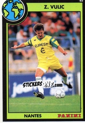 Sticker Zoran Vulic - U.N.F.P. Football Cards 1992-1993 n. 32 - Panini