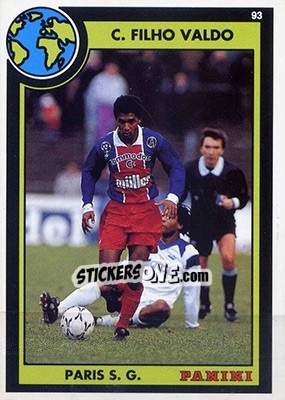 Sticker Candido Filho Valdo - U.N.F.P. Football Cards 1992-1993 n. 34 - Panini