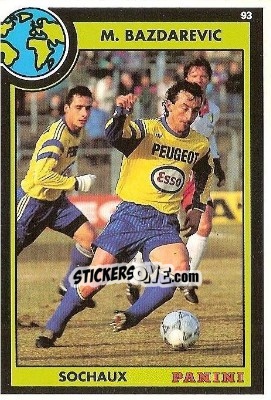 Sticker Mohmed Bazdarevic - U.N.F.P. Football Cards 1992-1993 n. 38 - Panini