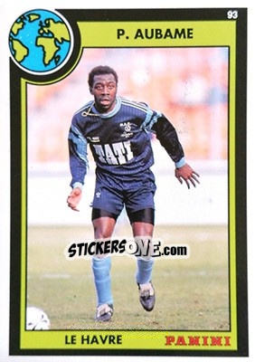 Sticker Pierre Aubame - U.N.F.P. Football Cards 1992-1993 n. 39 - Panini