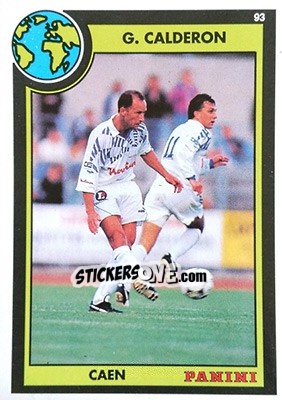 Figurina Gabriel Calderon - U.N.F.P. Football Cards 1992-1993 n. 40 - Panini