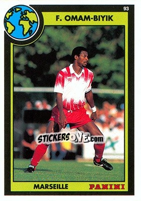 Figurina Francois Omam-Biyik - U.N.F.P. Football Cards 1992-1993 - Panini