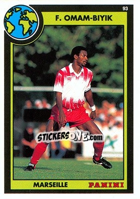 Sticker Francois Omam-Biyik - U.N.F.P. Football Cards 1992-1993 n. 41 - Panini