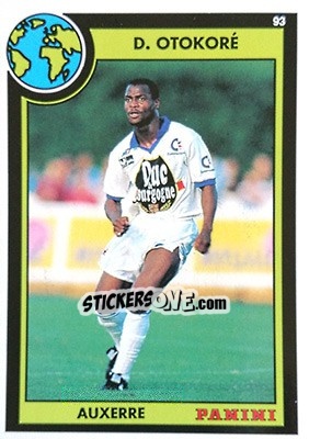 Sticker Didier Otokore - U.N.F.P. Football Cards 1992-1993 n. 43 - Panini