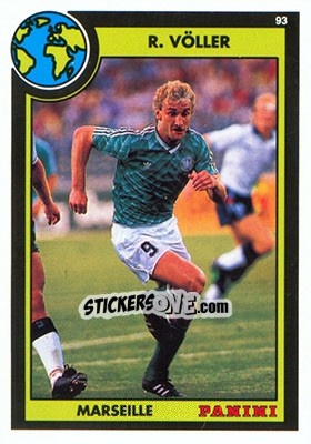Sticker Rudi Voller - U.N.F.P. Football Cards 1992-1993 n. 44 - Panini
