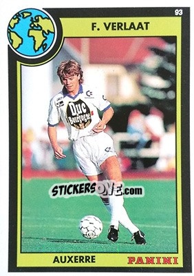 Sticker Frank Verlaat - U.N.F.P. Football Cards 1992-1993 n. 50 - Panini