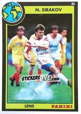 Sticker Najsko Sirakov - U.N.F.P. Football Cards 1992-1993 n. 51 - Panini