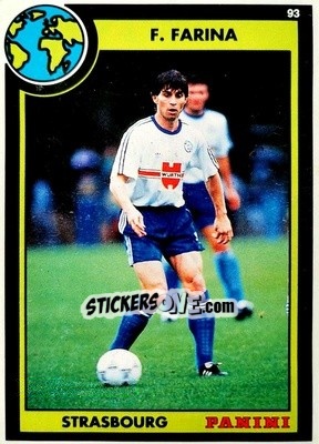 Sticker Frank Farina - U.N.F.P. Football Cards 1992-1993 - Panini