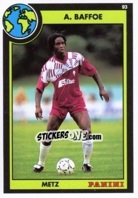 Cromo Anthony Baffoe - U.N.F.P. Football Cards 1992-1993 - Panini