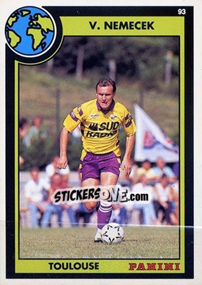 Sticker Vaclav Nemecek - U.N.F.P. Football Cards 1992-1993 n. 58 - Panini
