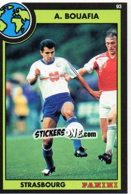 Sticker Ali Bouafia - U.N.F.P. Football Cards 1992-1993 n. 59 - Panini