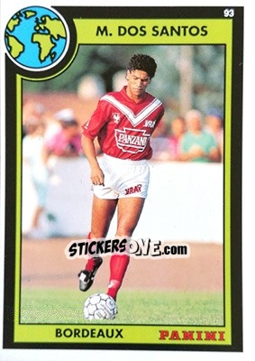Sticker Marcios Dos Santos - U.N.F.P. Football Cards 1992-1993 n. 62 - Panini