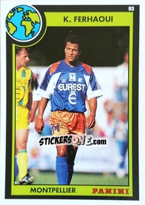 Sticker Kader Ferhaoui - U.N.F.P. Football Cards 1992-1993 n. 63 - Panini