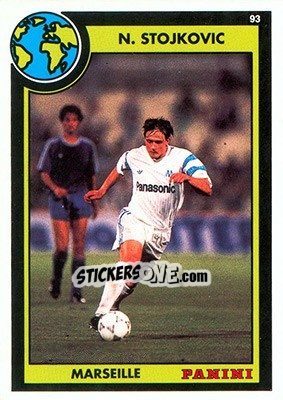 Sticker Nenad Stojkovic - U.N.F.P. Football Cards 1992-1993 n. 64 - Panini