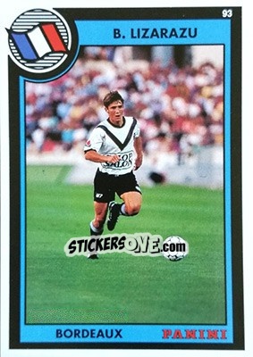 Sticker Bixente Lizarazu - U.N.F.P. Football Cards 1992-1993 n. 72 - Panini