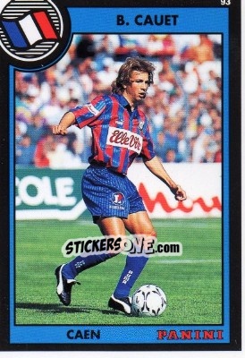 Sticker Benoit Cauet - U.N.F.P. Football Cards 1992-1993 n. 80 - Panini