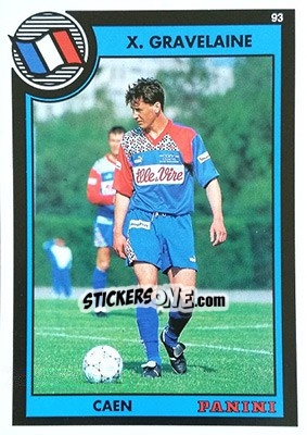 Sticker Xavier Gravelaine - U.N.F.P. Football Cards 1992-1993 n. 81 - Panini