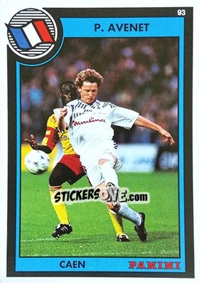 Sticker Philippe Avenet - U.N.F.P. Football Cards 1992-1993 n. 83 - Panini