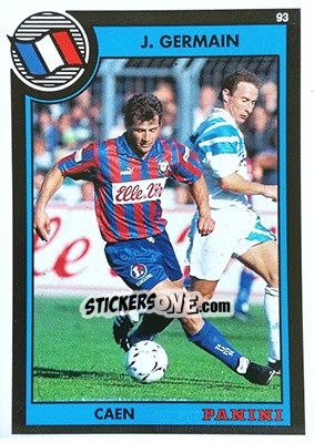 Sticker Joel Germain - U.N.F.P. Football Cards 1992-1993 n. 84 - Panini
