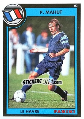 Figurina Philippe Mahut - U.N.F.P. Football Cards 1992-1993 - Panini