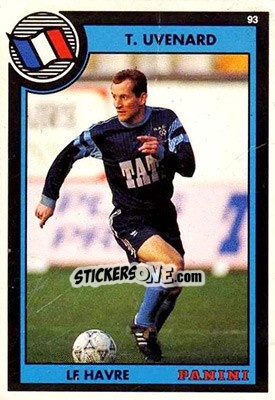 Figurina Thierry Uvenard - U.N.F.P. Football Cards 1992-1993 - Panini