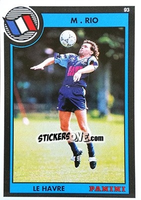 Sticker Michel Rio - U.N.F.P. Football Cards 1992-1993 - Panini