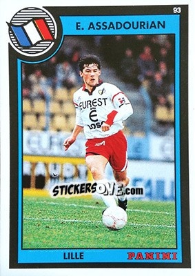 Sticker Eric Assadourian - U.N.F.P. Football Cards 1992-1993 n. 96 - Panini