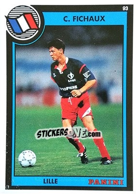 Sticker Claude Fichaux - U.N.F.P. Football Cards 1992-1993 - Panini